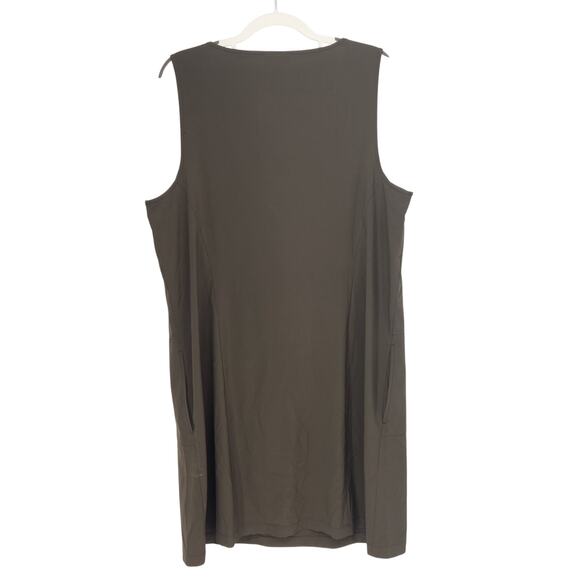 J.Jill Fit Olive Green Pullover On the Go Knee Length Athleisure Dress Women's L - Picture 9 of 9